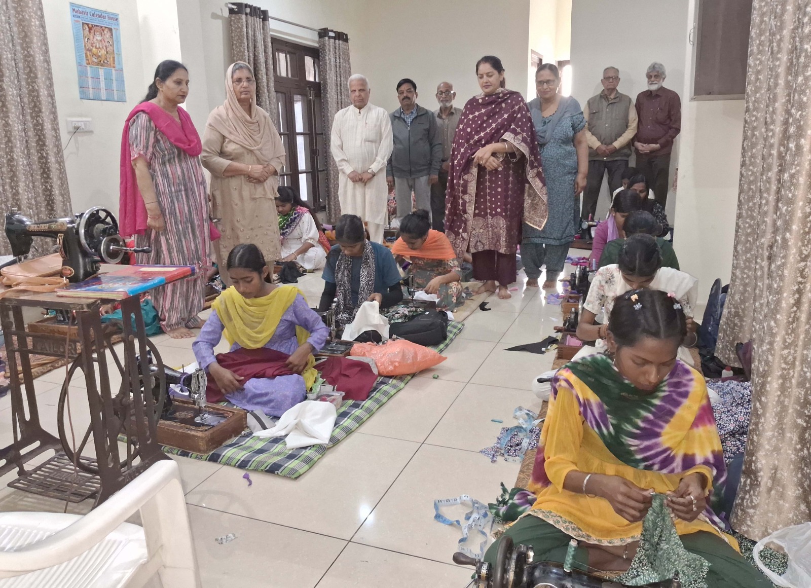 19 students gave annual examination in sewing center